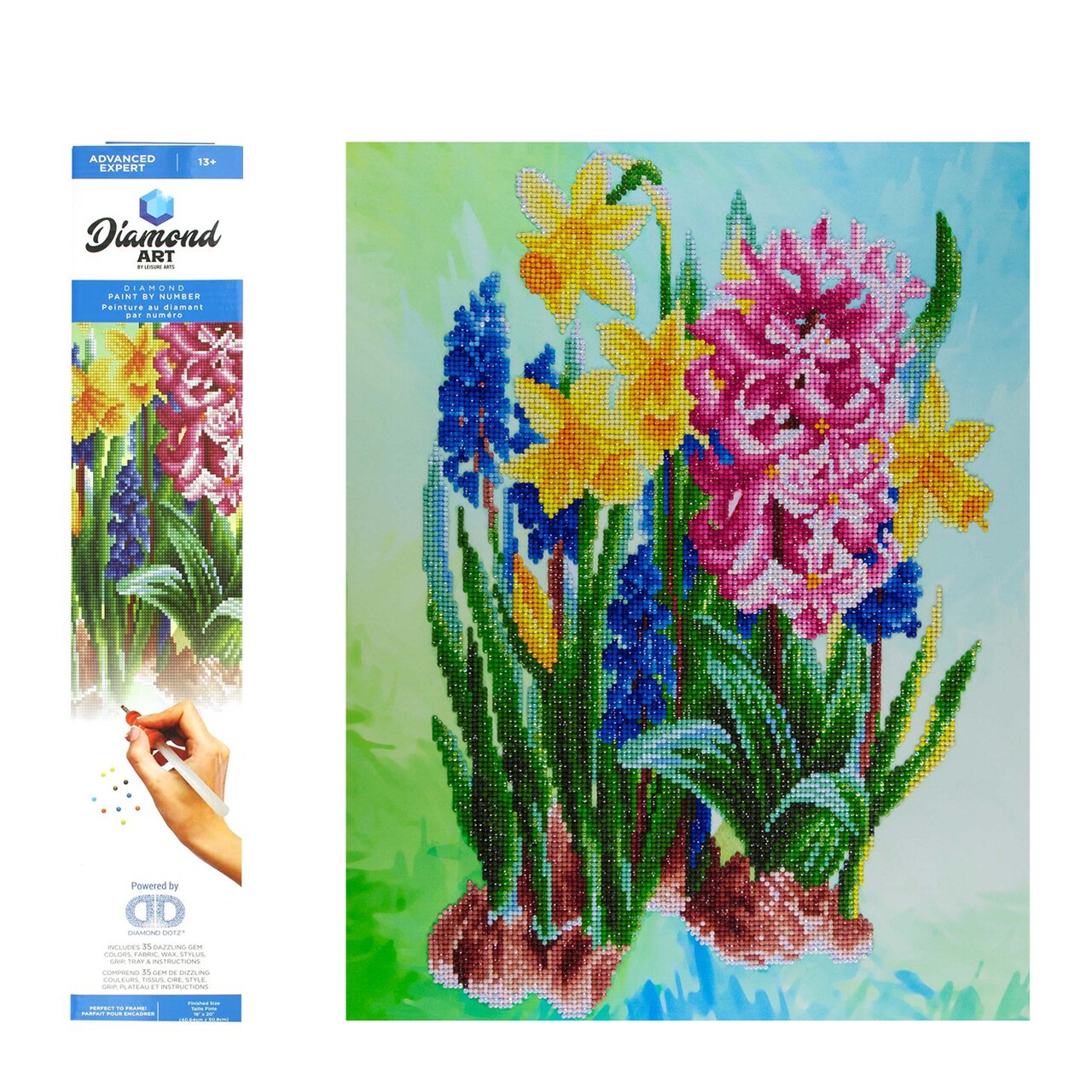 Diamond Art By Leisure Arts Diamond Painting Kits For Adults 14"X16" Advanced Wildflowers, Full Drill, Art Kits, Dimond Art, For Adults, Kit